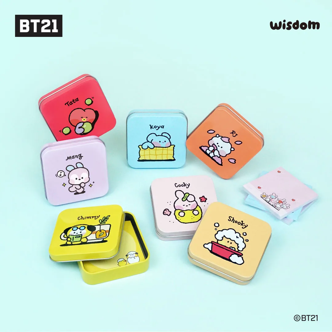 BT21 TIN CASE MEMO PAD OEM 제작 사례