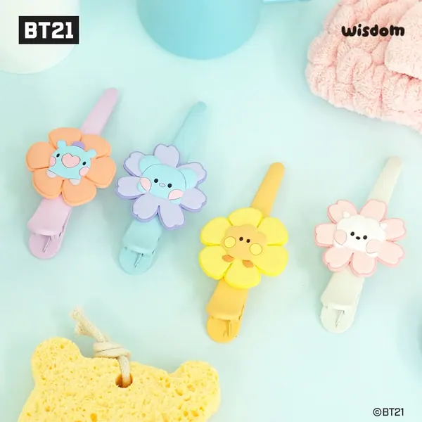 BT21 FLOWER HAIR CLIP OEM 제작 사례