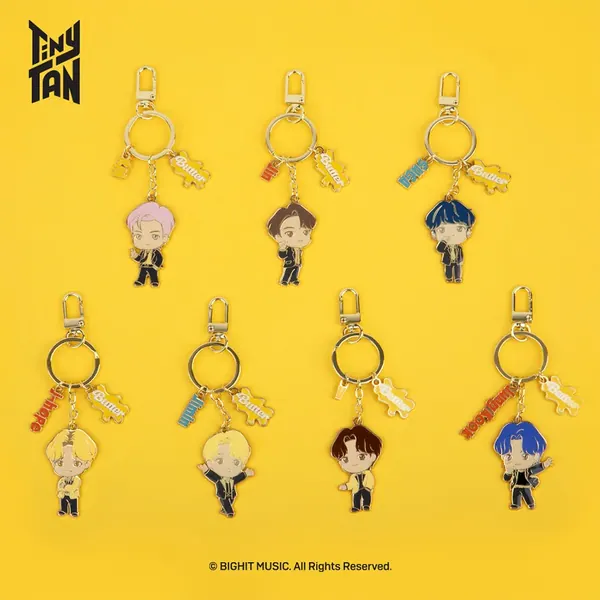 Tiny TAN METAL KEYRING OEM 제작 사례