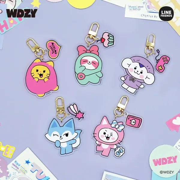 WDZY ACRYLIC KEYRING OEM 제작 사례